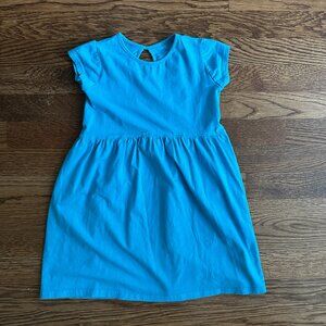 Blue Short Sleeve Fit and Flare Dress for Girls by Eden Size 5